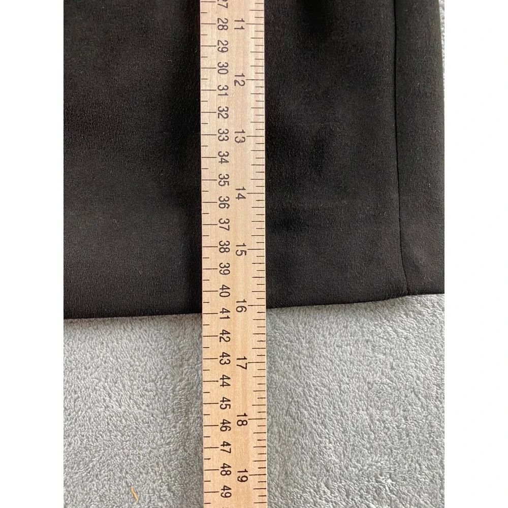 Free People Black Faux Suede Ruched Mini Skirt‎ Side Slit Size 2 OB1003429